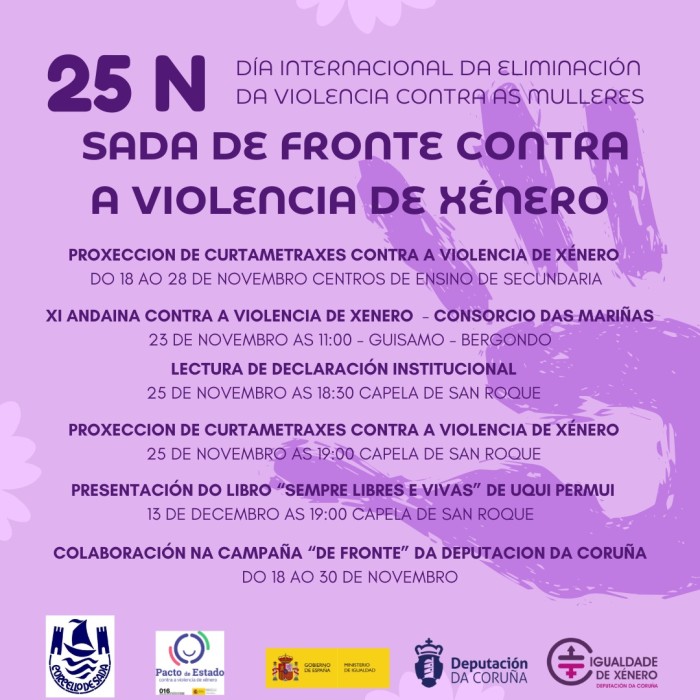 25 N - SADA DE FRONTE CONTRA A VIOLENCIA DE XNERO