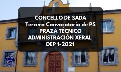 Tercera Convocatoria de Proceso Selectivo provisin plaza Tcnico de Administracin General OEP 1-2021 