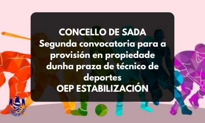 Segunda convocatoria para la provisin en propiedad de una plaza de tcnico de deportes OEP estabilizacin